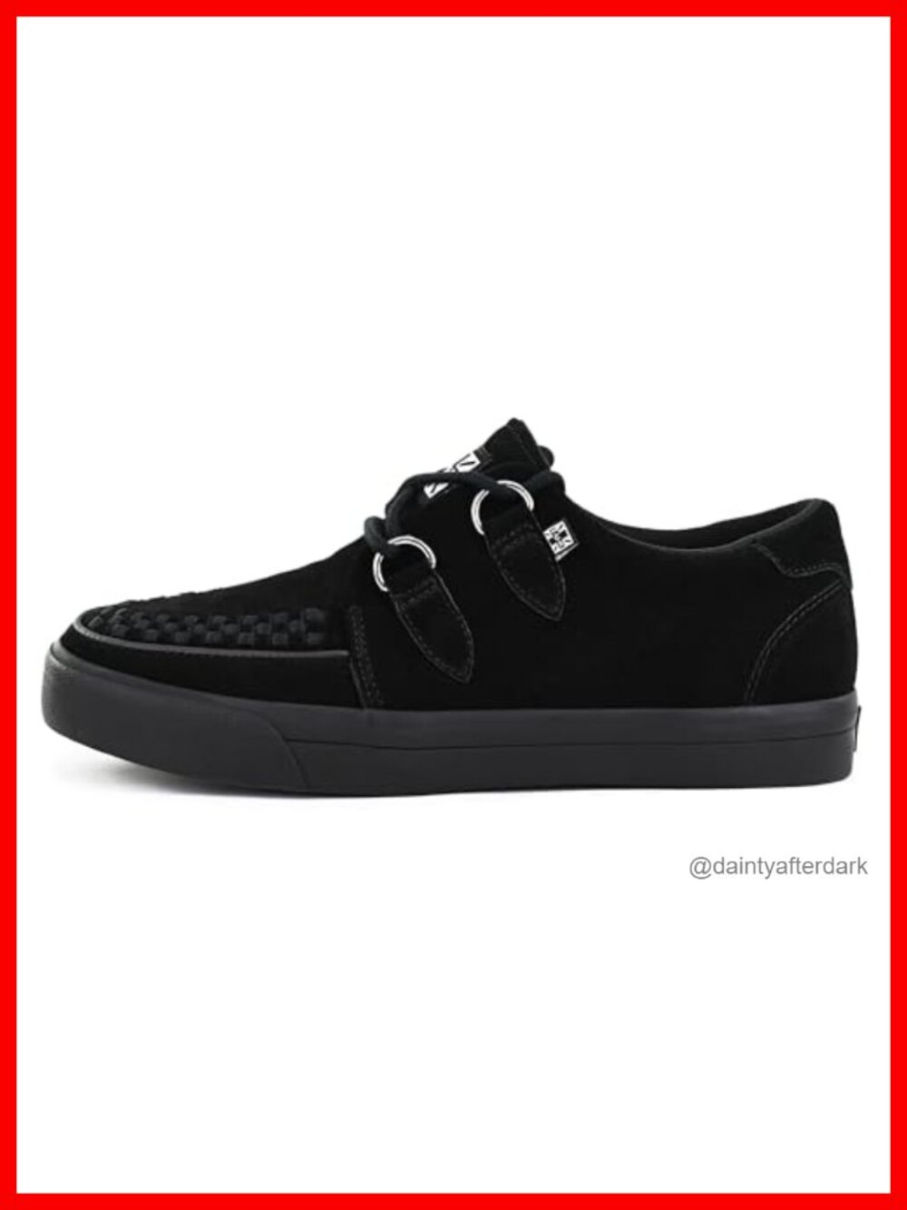 Suede Creeper Sneakers Women D Ring Lace Up Shoes